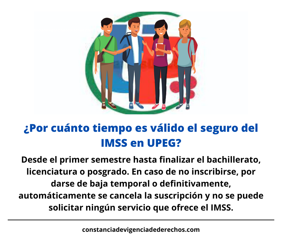 Por cuánto tiempo es válido el seguro del IMSS en UPEG